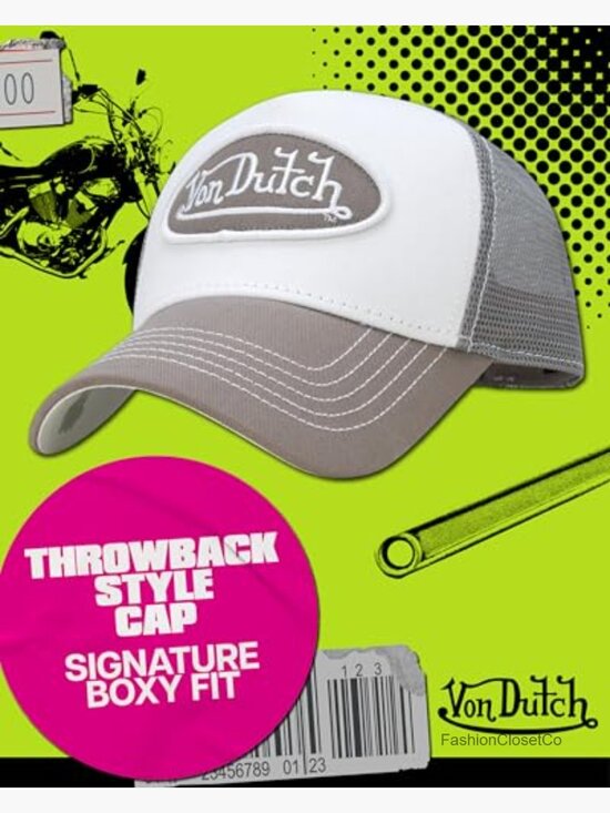 Von Dutch Vintage Style Mesh Back Snapback Trucker Hat Adjustable main image 4